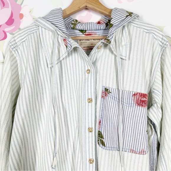 NEW Free People We The Free About To Slide Floral Button Down Shirt XS - Picture 5 of 13